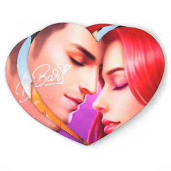 Heart Neoprene Coaster