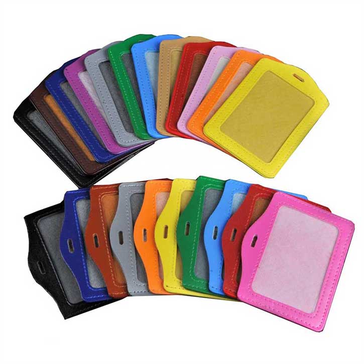 Pu Leather Badge Card Holder