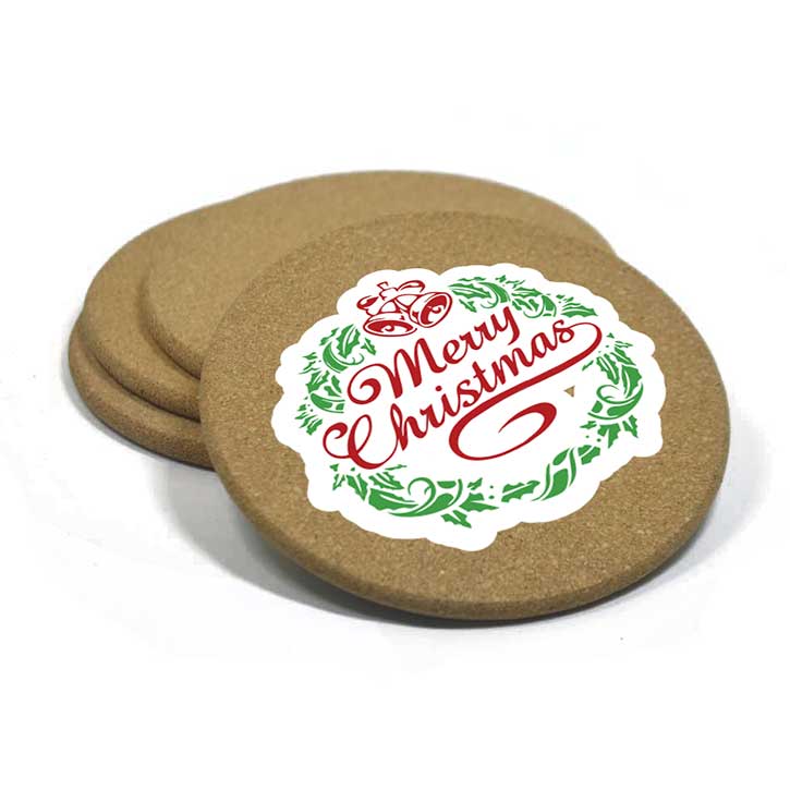Premium Round Corner Cork Coaster