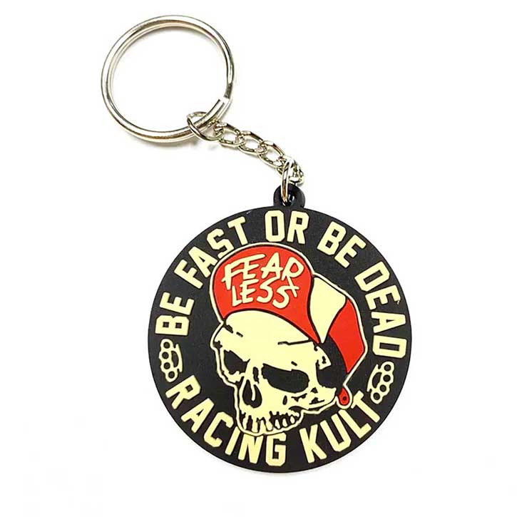 Custom Embossed PVC keyring 