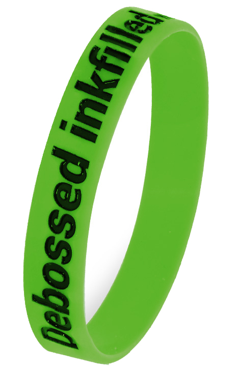 Debossed Inkfilled Wristbands