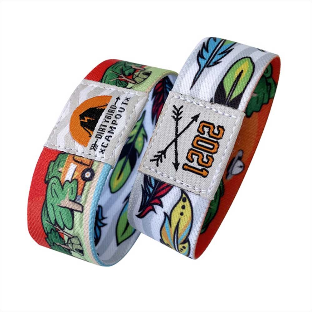 Custom Elastic Fabric Wristbands