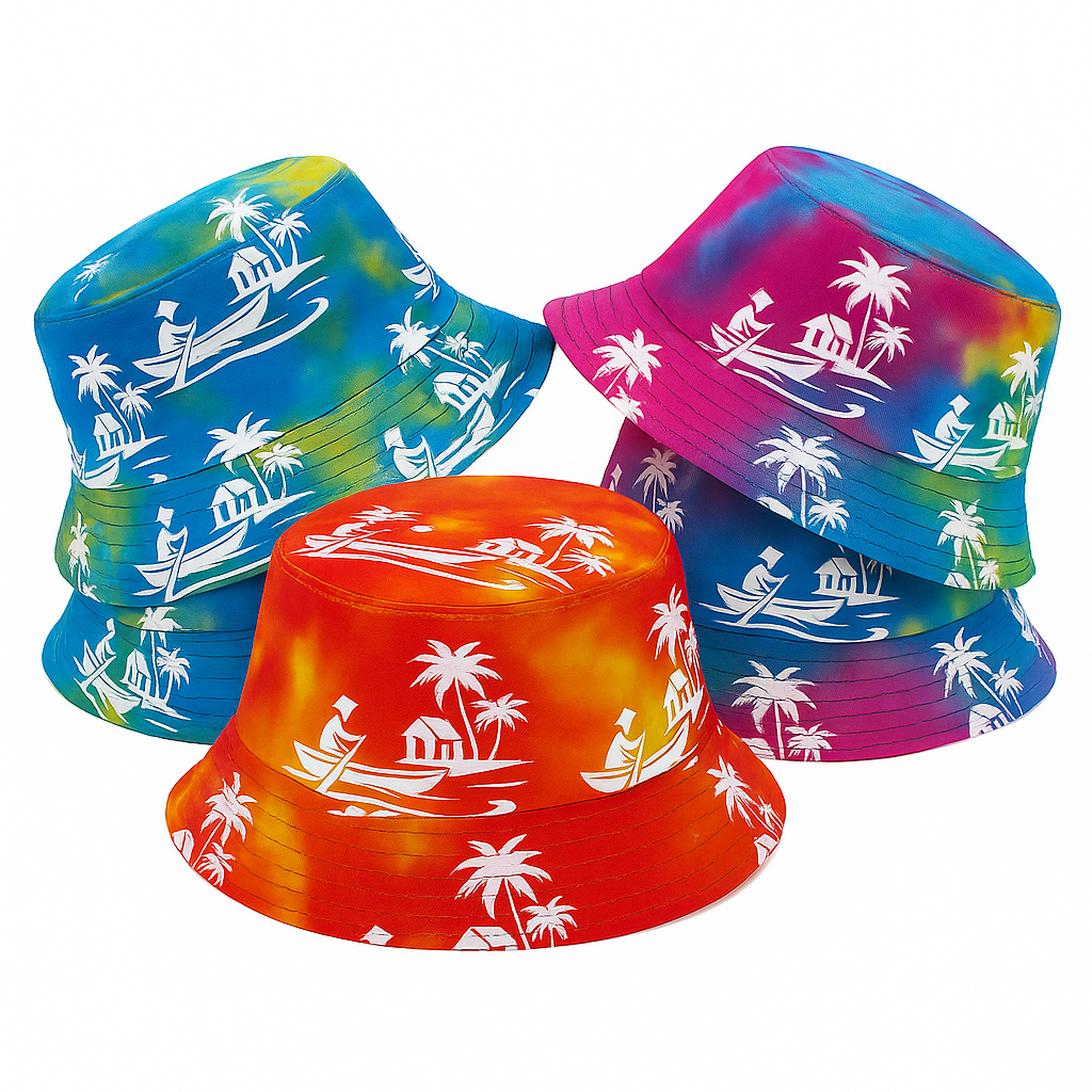 Custom Full Color Bucket Hat – All-Over Logo Print